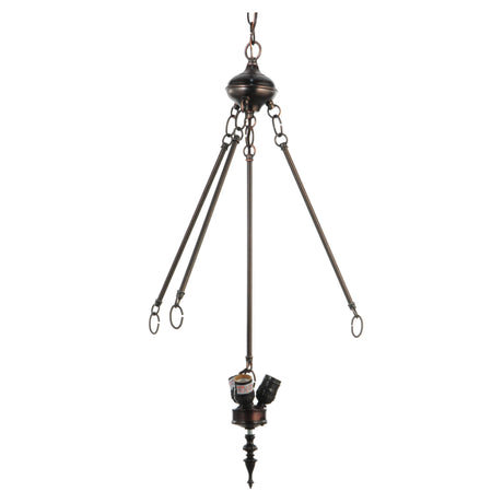 Mahogany Bronze 3-Light Inverted Pendant Hardware showcasing its elegant design.