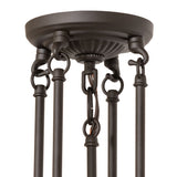 Detailed view of the top section showcasing the intricate mahogany bronze finish and connection design.