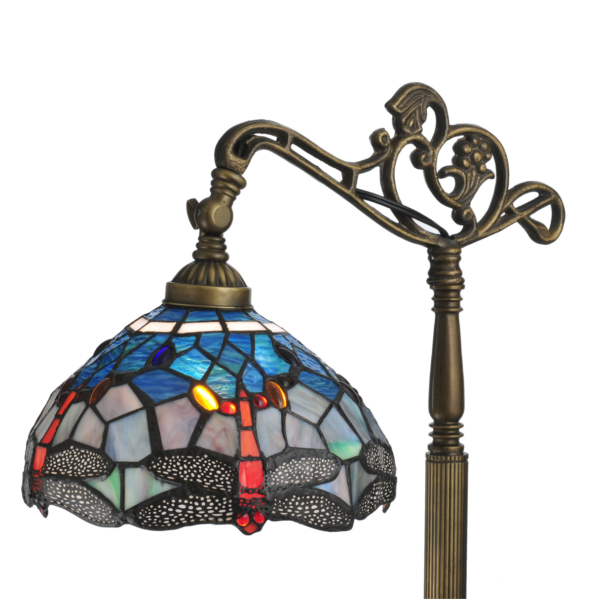 Tall 63 inch mahogany bronze floor lamp base with classic decorative detailing.