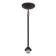 Mahogany Bronze pendant hardware with a single-light fixture, designed for E26 bulbs.