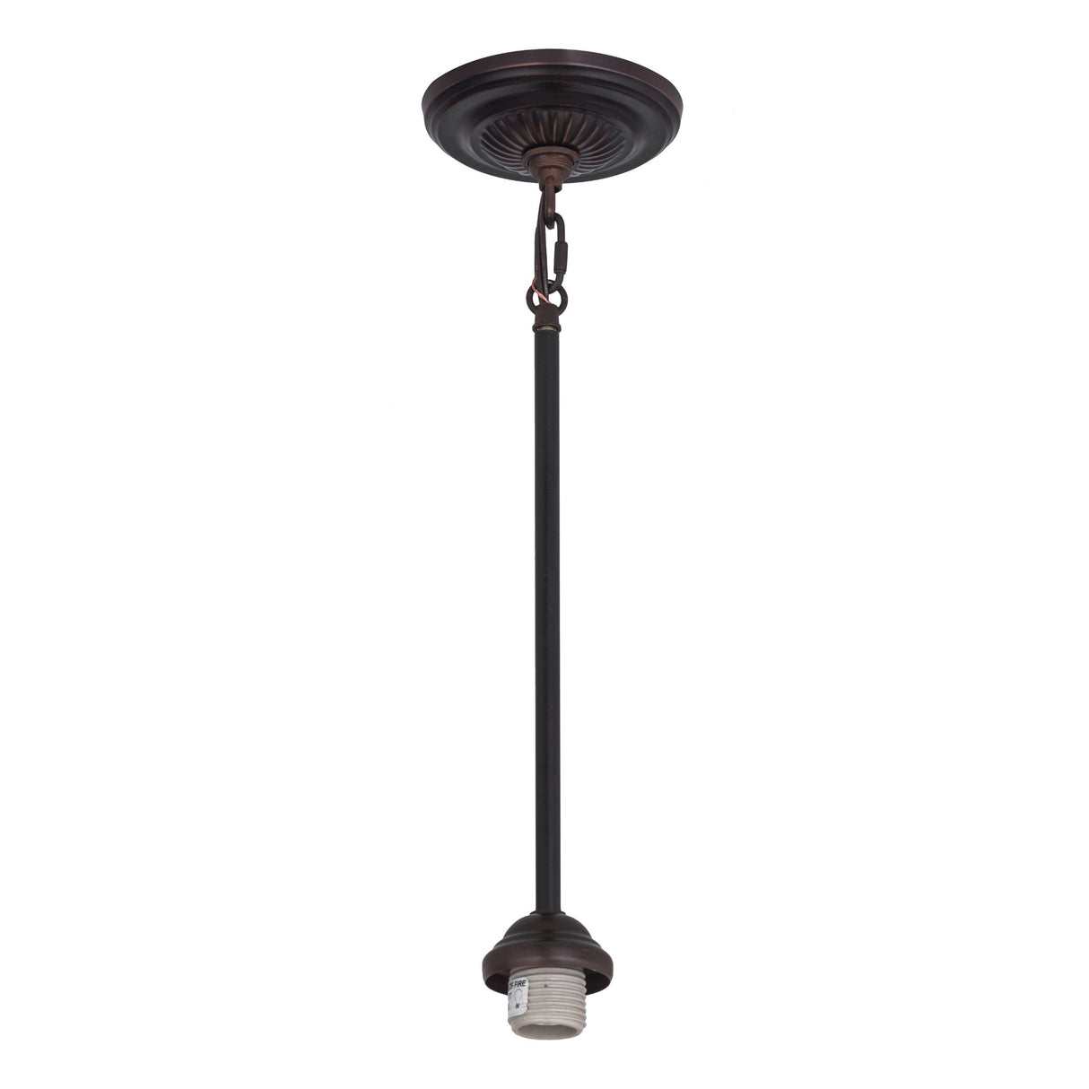 Mahogany Bronze pendant hardware with a single-light fixture, designed for E26 bulbs.