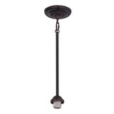 Mahogany Bronze pendant hardware with a single-light fixture, designed for E26 bulbs.