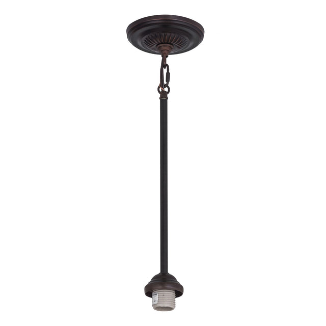Mahogany Bronze pendant hardware with a single-light fixture, designed for E26 bulbs.