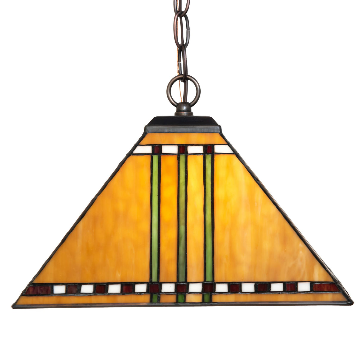 Side view highlighting geometric patterns on the Prairie Corn Pendant.