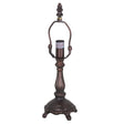 angled view of mahogany bronze table lamp base showcasing its sleek design and refined craftsmanship.