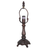 angled view of mahogany bronze table lamp base showcasing its sleek design and refined craftsmanship.
