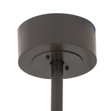 Close-up of ceiling canopy in Timeless Bronze finish with downrod mount.