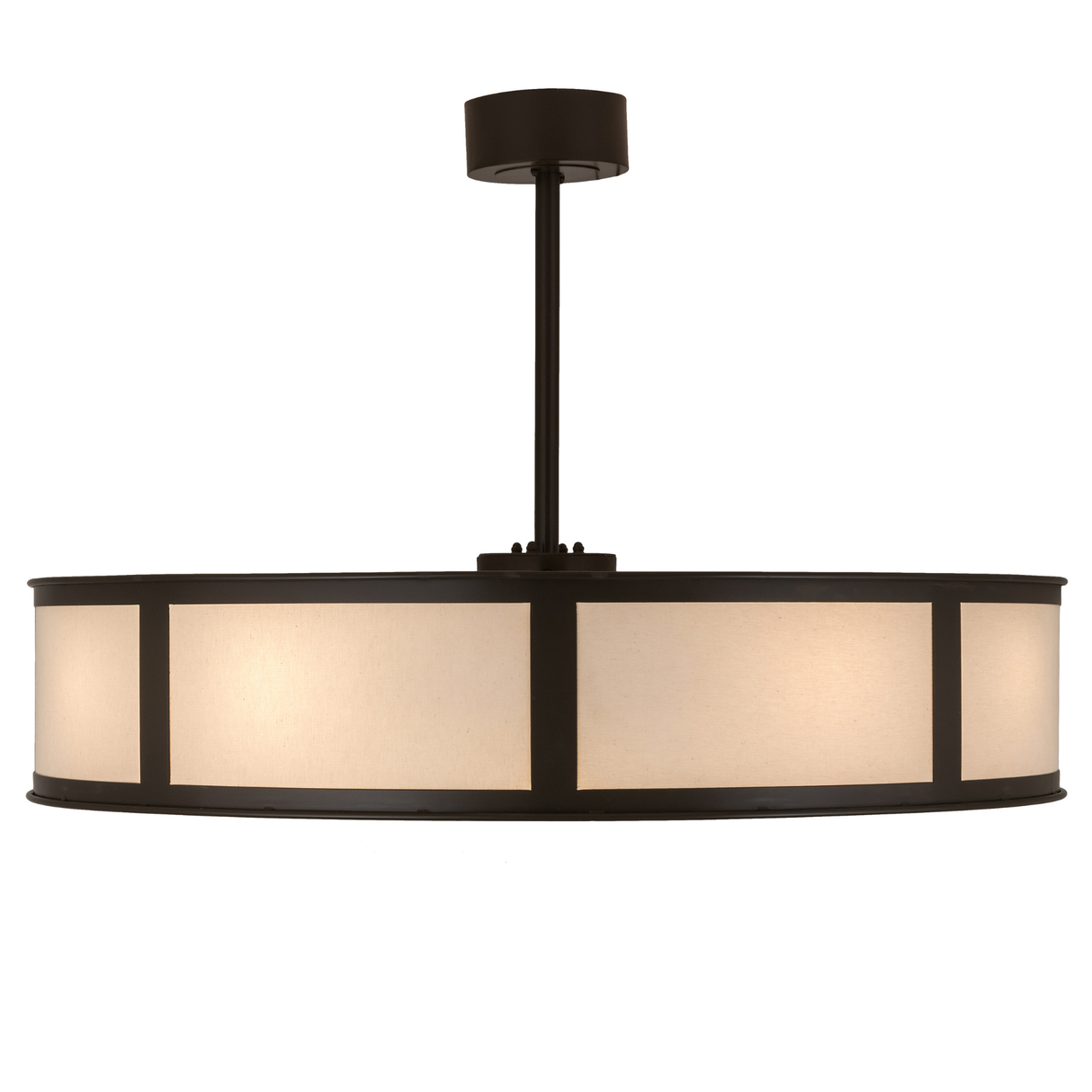 Side lit view showcasing faux Maplewood diffuser and bronze accents.