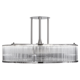 Side lit view featuring prismatic glass and chrome finish.