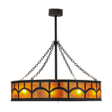 Side view of the Chandel-Air glowing through amber mica panels.