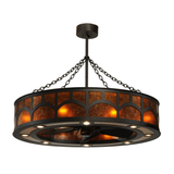 Wide angled view highlighting the illuminated shade and black frame.