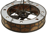 Unlit overhead angle showing white diffuser ring and frame.