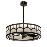 Lit front view emphasizing warm glow through handcrafted diffuser panels.