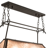 Ceiling mount and chain detail of Neo 6 Light pot rack.