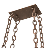 Ceiling chain mount detail of 38" Neo pot rack.