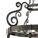 Close-up of intricate scroll accent and metal texture.