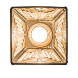 Bottom view highlighting copperfoil stained glass pattern of pendant.