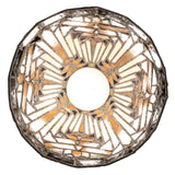 Bottom view of Nuevo Mission Mini Pendant revealing detailed stained glass pattern.