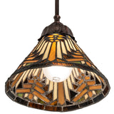 Inside view of Nuevo Mission Mini Pendant showcasing the bulb fitting and glasswork.