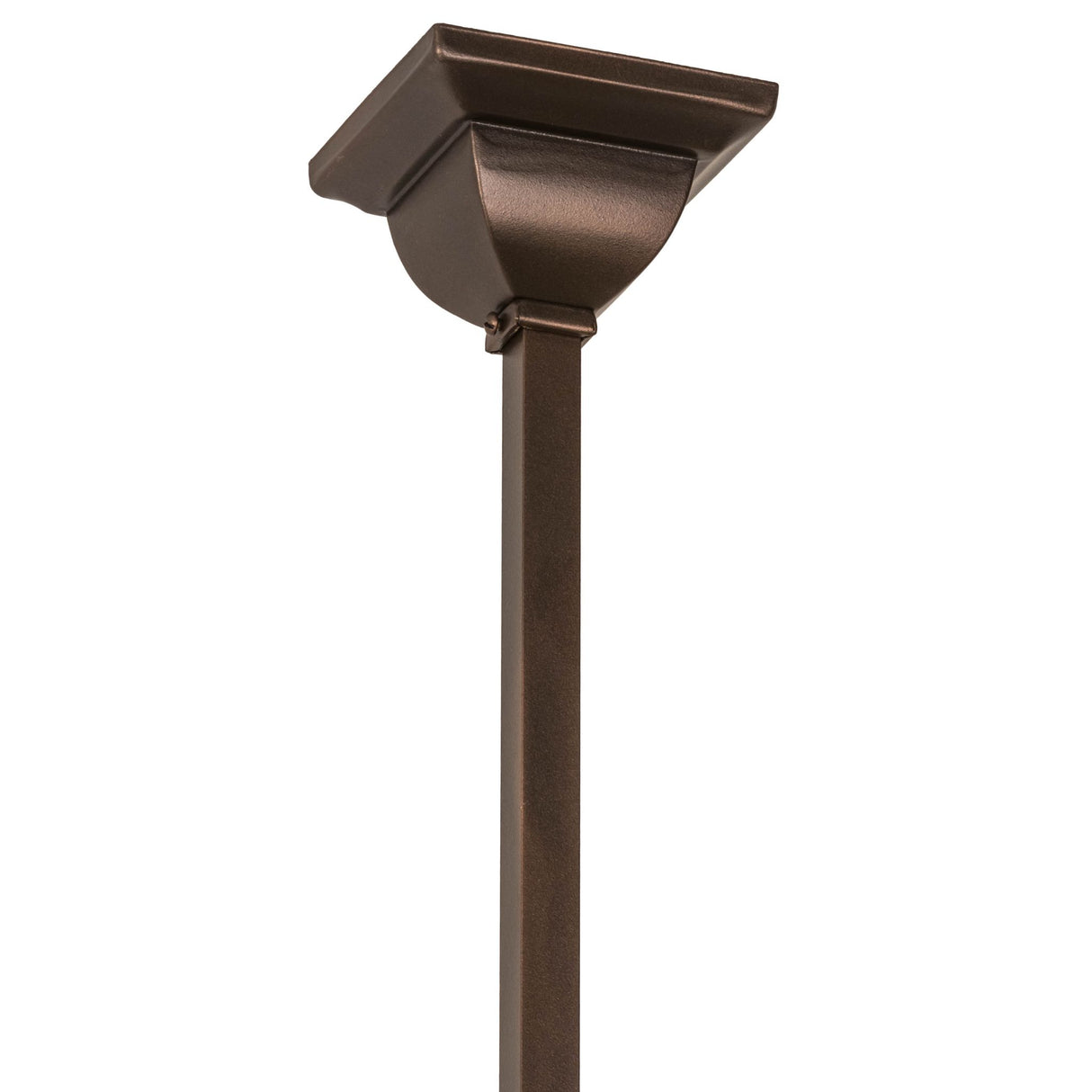 Ceiling mount detail of Nuevo Mission mini pendant in bronze finish.