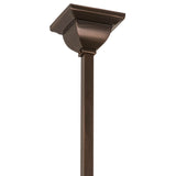Ceiling mount detail of Nuevo Mission mini pendant in bronze finish.