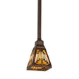 Warm earth-toned Nuevo Mission mini pendant in primary view with intricate design.