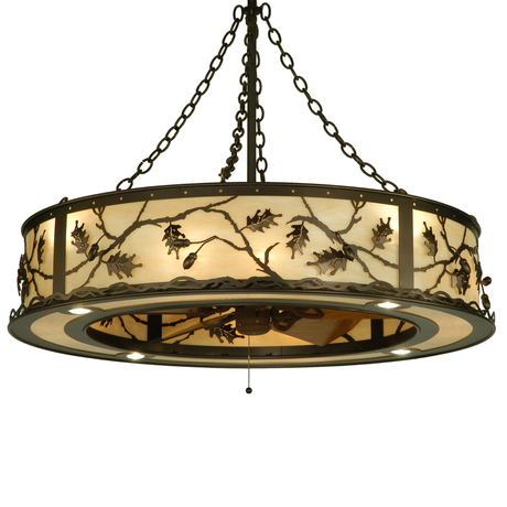 Front view of 44.5-inch Oak Leaf & Acorn Chandel-Air.