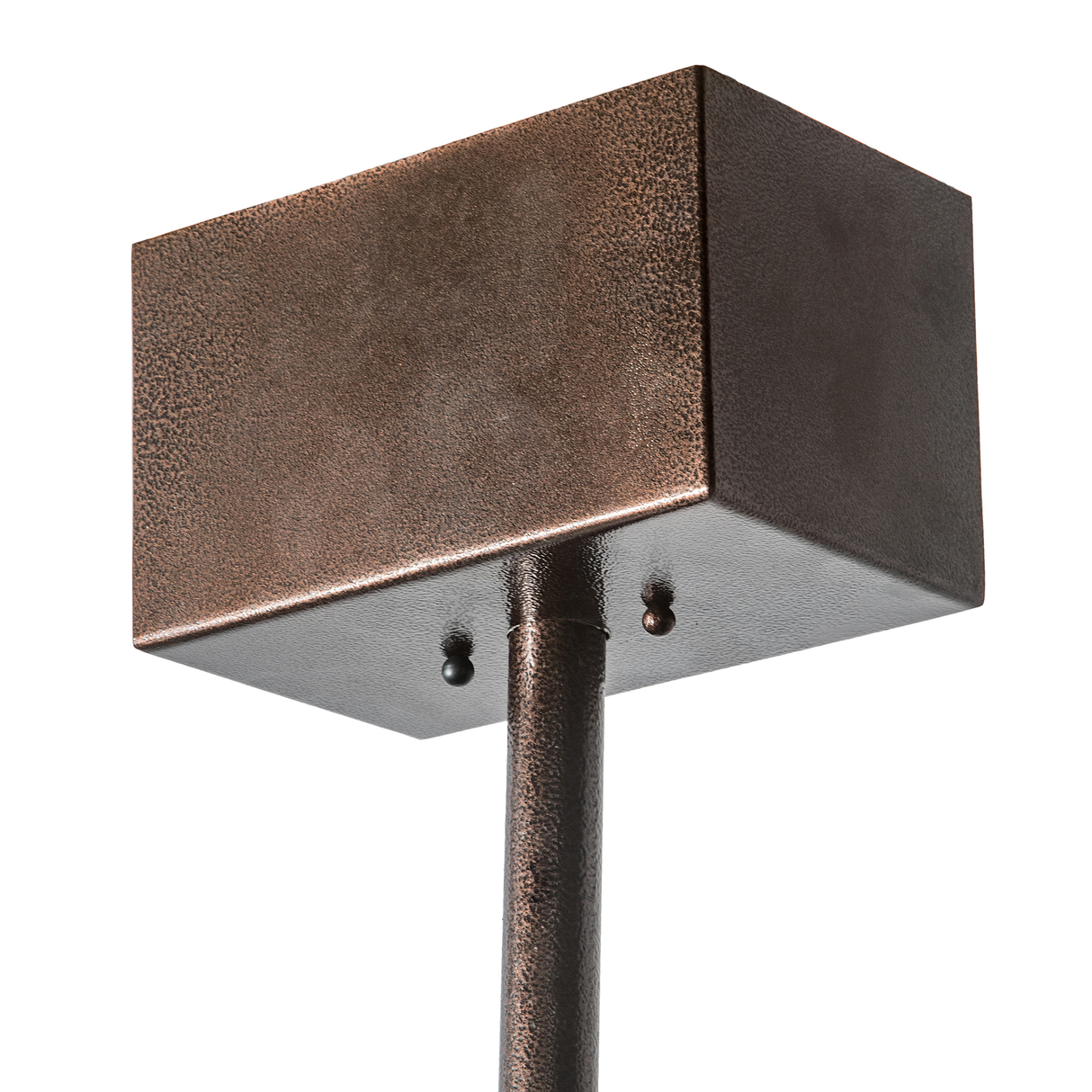 Canopy close-up view of Oak Leaf Chandel-Air with bronze mount finish.