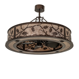 Angled unlit view highlighting oak leaf detailing and bronze frame.