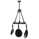 Oval Harmony chandelier over kitchen island.