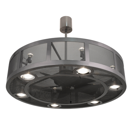 Angled lit view of Paloma Golpe Chandel-Air with bright LED downlights.
