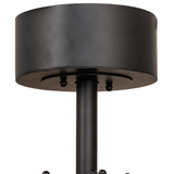 Close-up of Paloma Golpe Chandel-Air matte black ceiling mount.