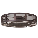 Front angle lit view of Paloma Golpe Chandel-Air with bronze mesh and downlights.