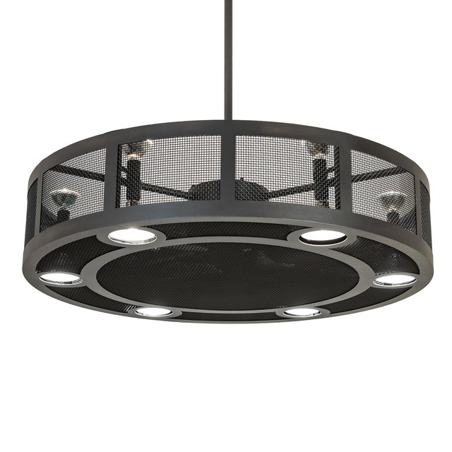 Paloma Golpe Chandel-Air with LED lights on, front view.
