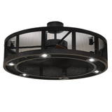 Lit front view of Paloma Golpe Chandel-Air with mesh cage.