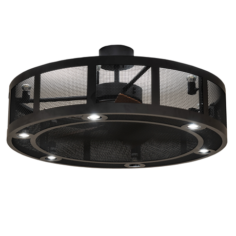 Lit front view of Paloma Golpe Chandel-Air with mesh cage.