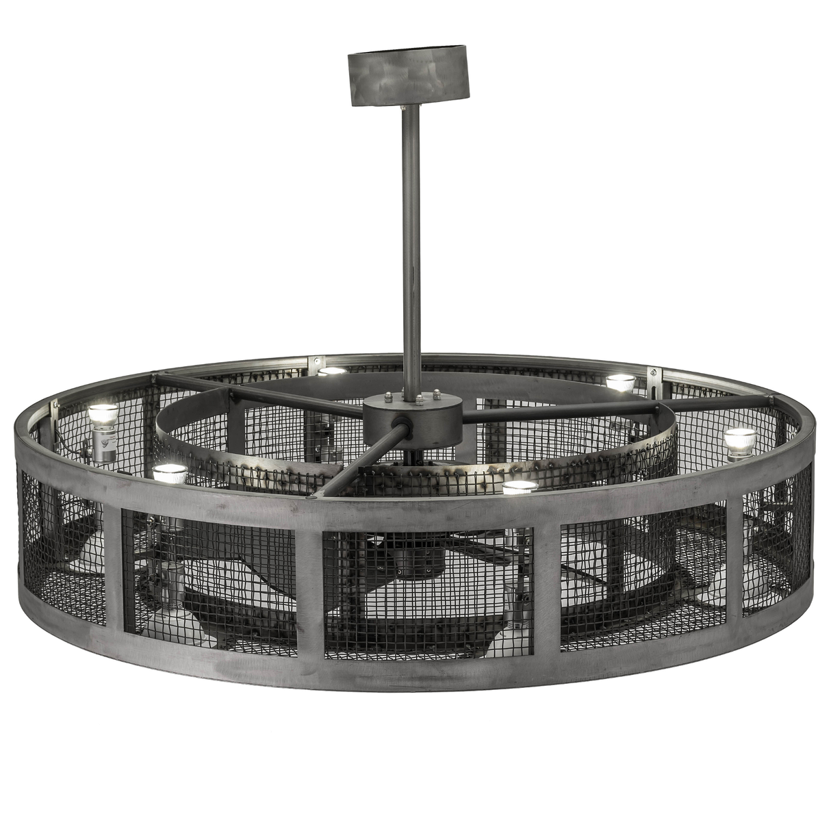 Lit chandel-air viewed from above showing uplight design.
