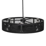 Top angled view of Paloma Golpe Chandel-Air showing mesh cage and lighting.