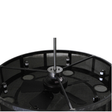 Top angled unlit view displaying open mesh construction and supports.