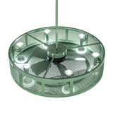 Top-down view showing fan and LED lights on Chandel-Air.