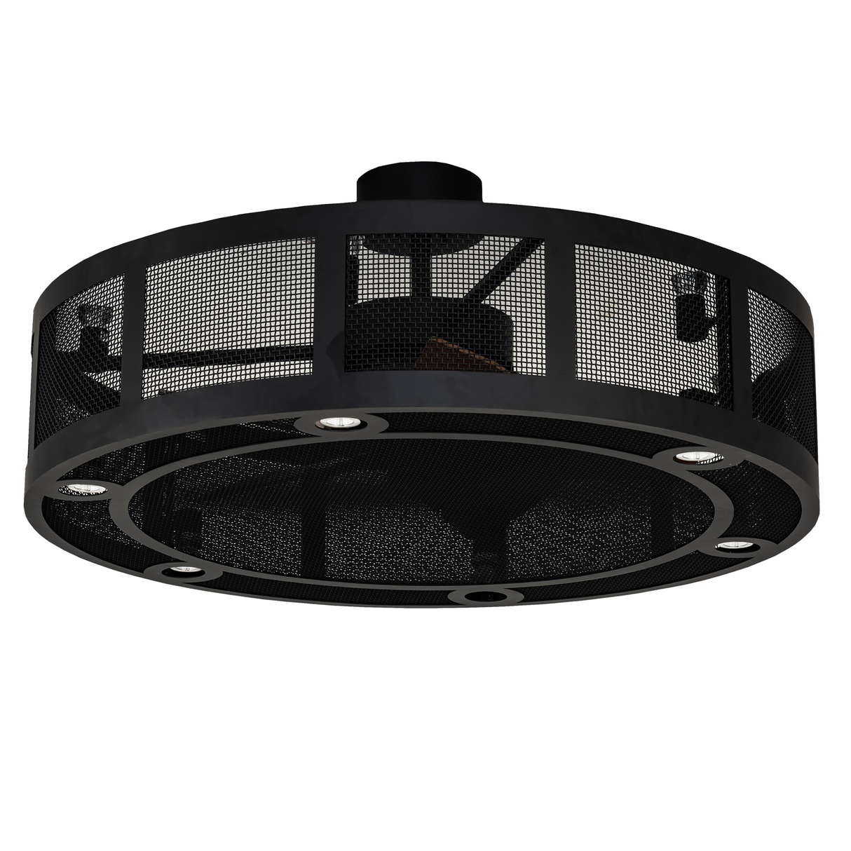 Matte black Paloma Golpe Chandel-Air front view unlit.
