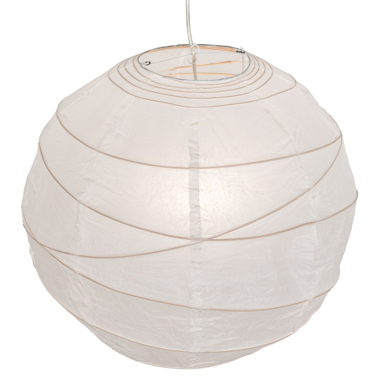 Top opening of Papier Lantern pendant.