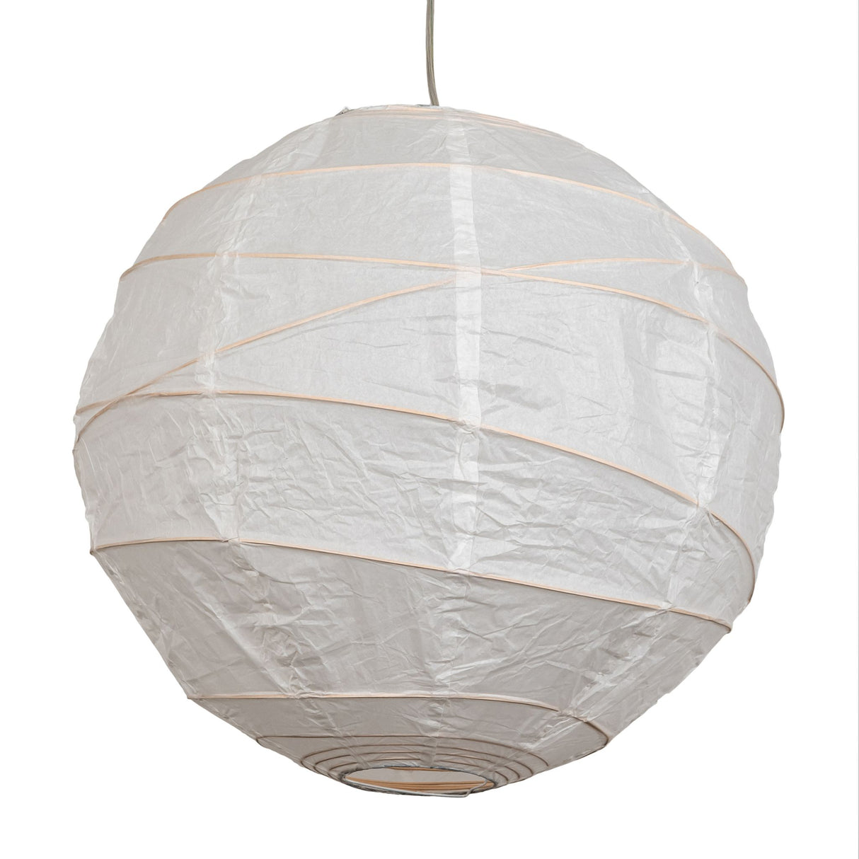 Unlit view of Papier Lantern pendant