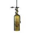 Etched wine bottle pendant featuring a grapevine design and custom personalization.