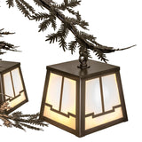 Pine needle and branch metal detailing on Pine Branch Valley View chandelier.