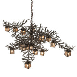 Top angle view of chandelier revealing radial branch arrangement.