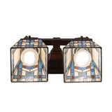 Bottom view of Prairie Wheat 2 Light Wall Sconce revealing intricate shade detailing.