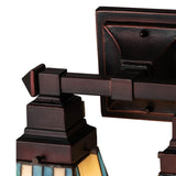 Close-up of the mounting detail on the Prairie Wheat Wall Sconce with a Mahogany Bronze finish.