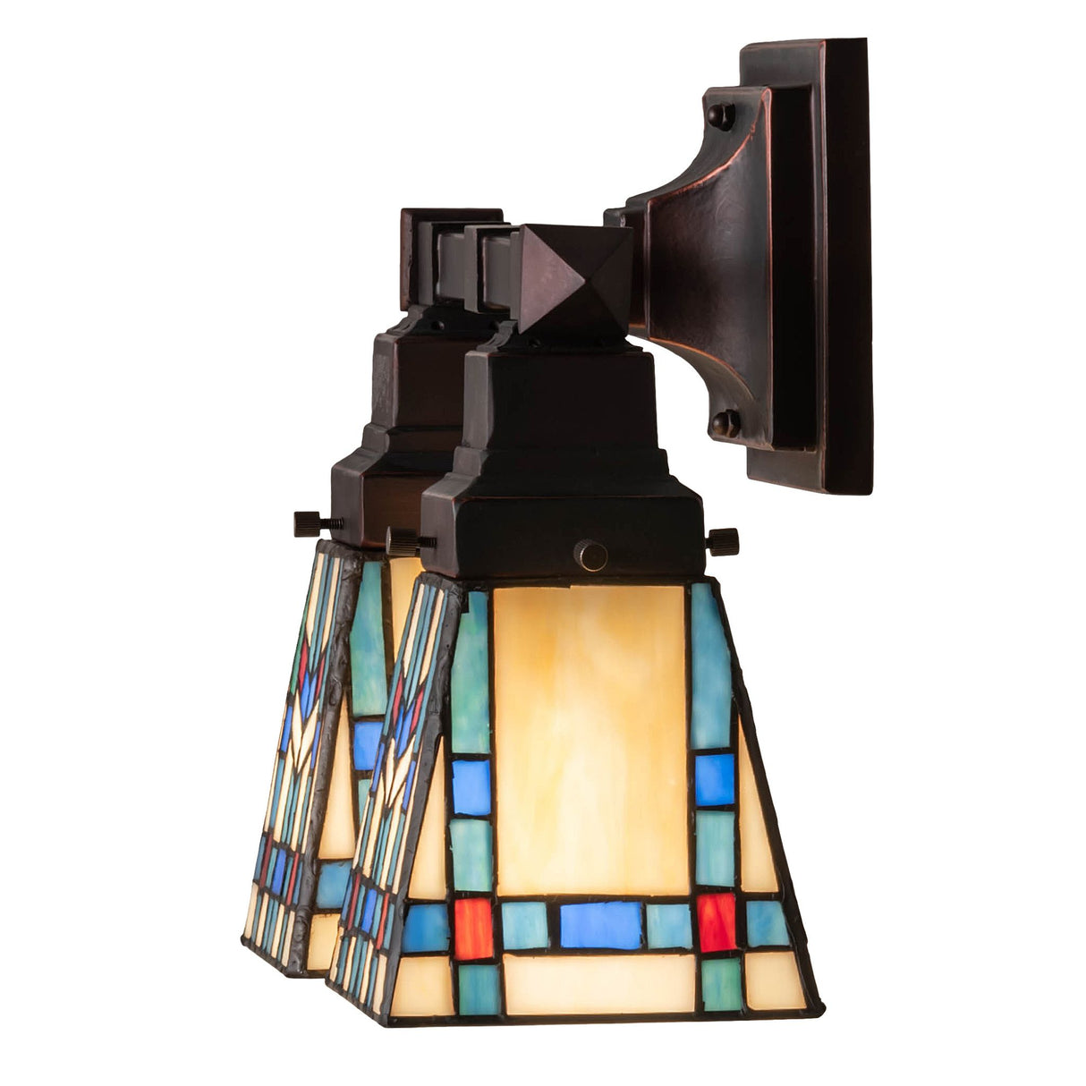Side view of Prairie Wheat 2 Light Wall Sconce showcasing its handcrafted artistry.