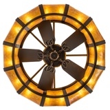 Bottom view emphasizing symmetrical fan layout within dome structure.
